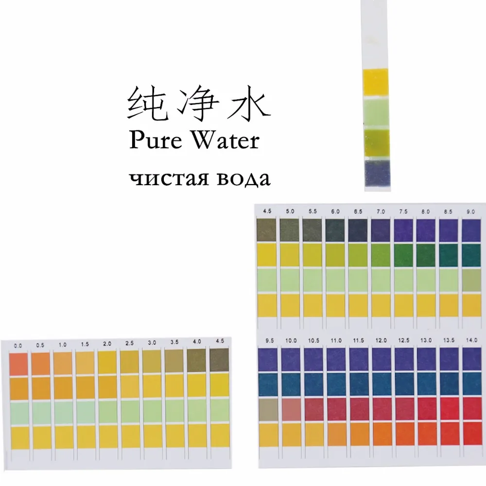 Универсальные pH тестовые бумажные полоски для тестирования кислотной щелочной pH уровня, аквариумов, питьевой воды, измерение полного диапазона 0-14 скидка 20