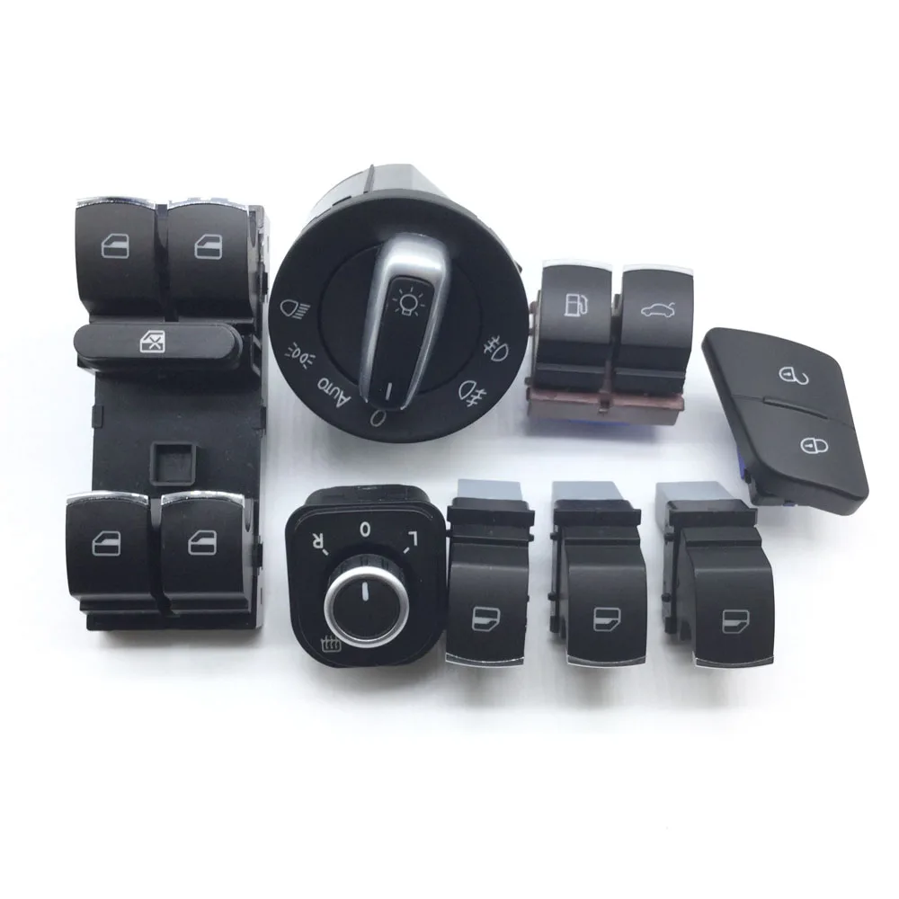 

Window Headlight Mirror Tailgate & Fuel Door Control Switch Button For VW Passat B6 5ND959565B 5ND941431B 35D959903 5ND959855