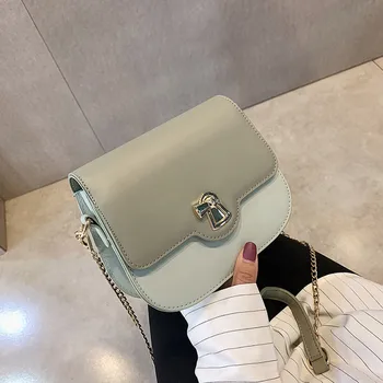 

Women's Bags Fashion Rivet Pure-Colour Cover Retro Shoulder Flap torebki damskie sac a main femme de marque soldes woman bag