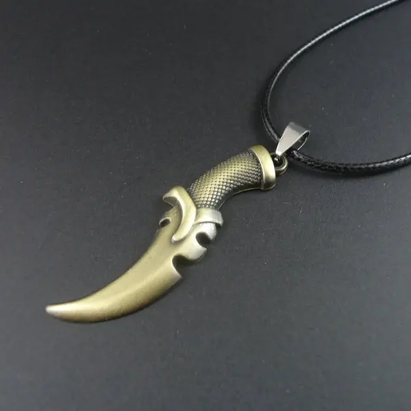 Buy men's vintage cool alloy knife pendants necklaces