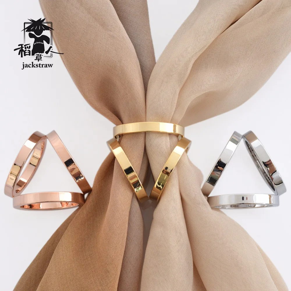 

Jackstraw ornaments high quality classic pure copper ultra thick genuine gold electroplating H three ring ring silk scarf buckle