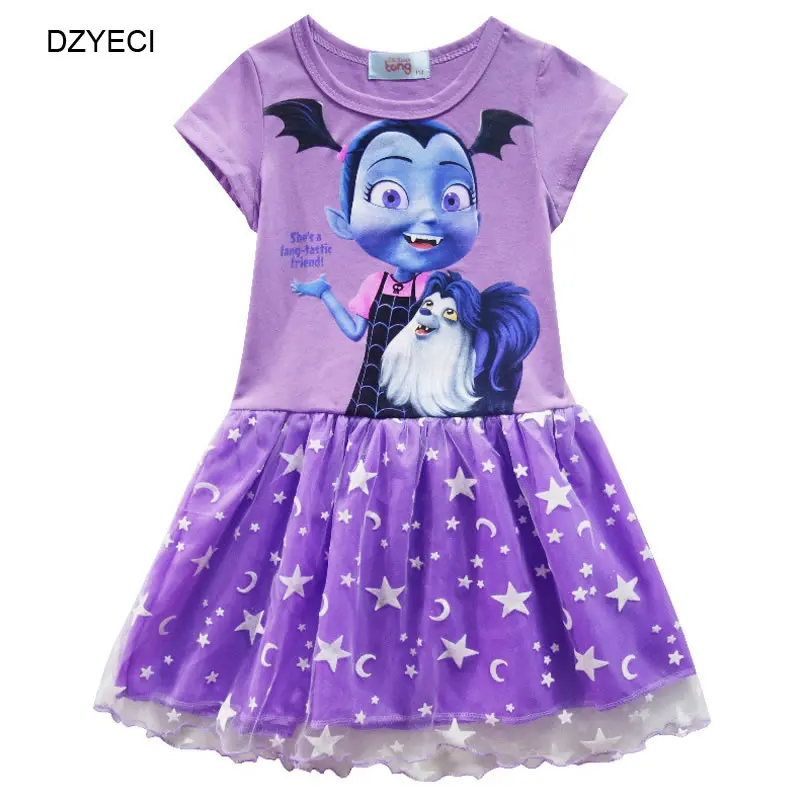 Disfraz Vampirina/платье для маленьких девочек; костюм для рождественского карнавала; детское кружевное платье для маскарада; vetement enfant fille