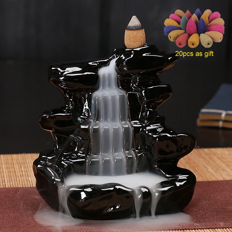 New Creative Home Decor Backflow Stick Incense Burner Ceramic Censer Home Decoration Use In Home Teahouse