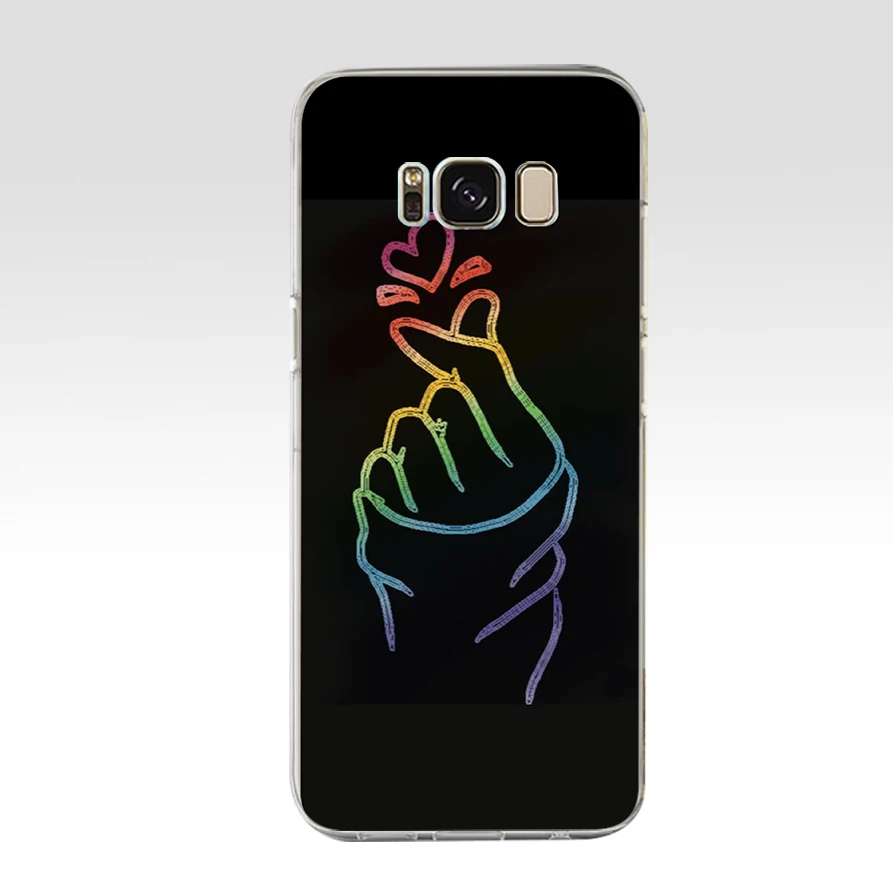 10 ZX Мягкий силиконовый чехол из ТПУ с черным сердцем для Samsung Galaxy s6 s7 edge S9 S8 S10 Plus