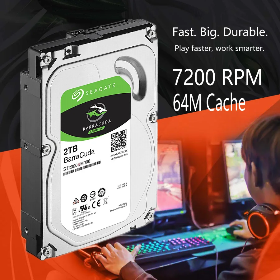 Seagate 2 ТБ жесткий диск HDD рабочего внутренний HD 2000 Гб 7200 об/мин 256 м 3 5 &quot6 ГБ/сек. Кэш