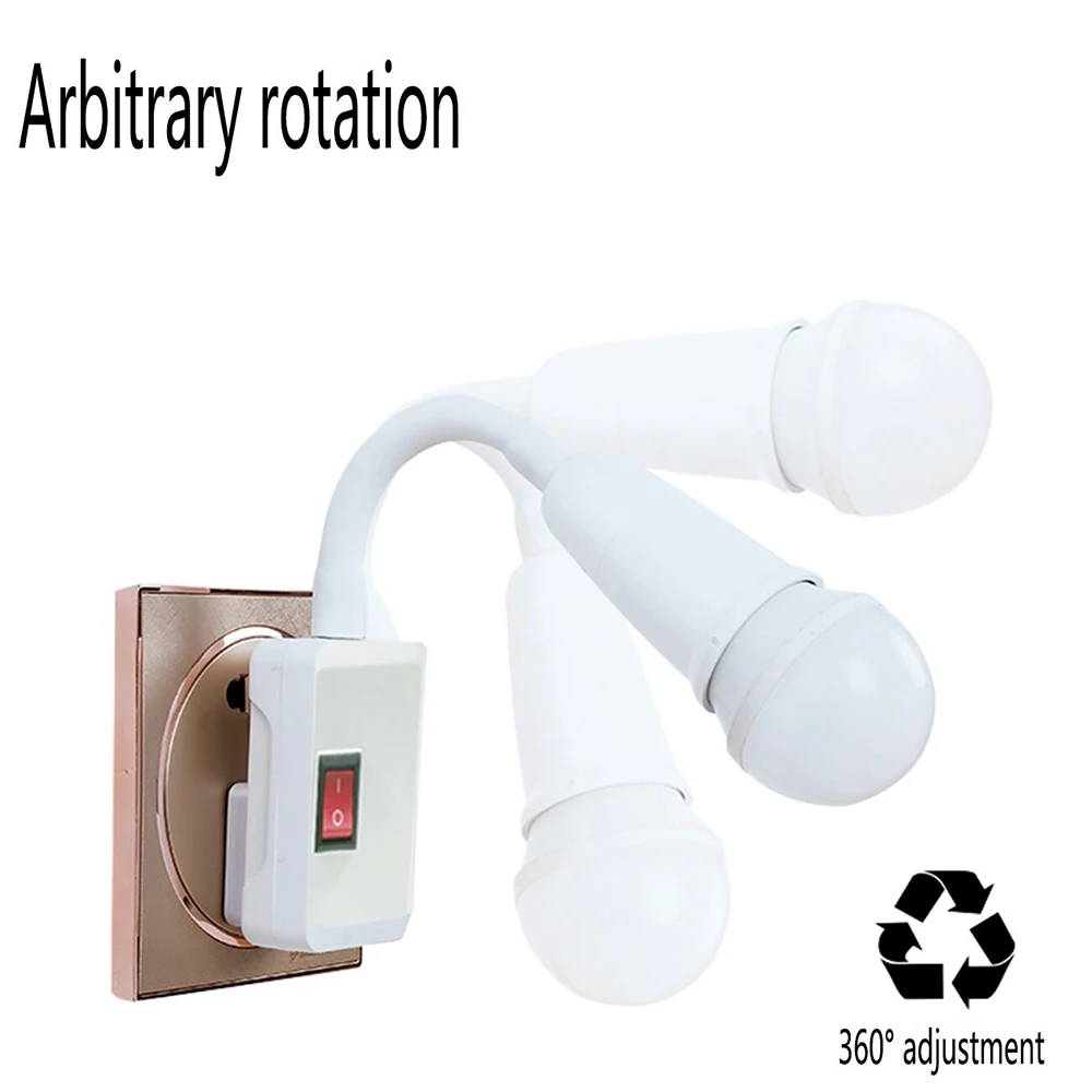 Патрон цоколя лампы для ЕС/США E27 AC100-240 V E27 патрон лампы светильник белый теплый белый, дневной белый 3 цвета могут измениться