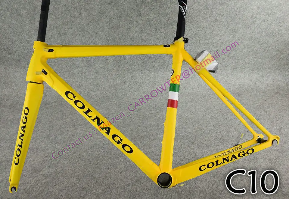 18 цветов T1000 CARROWTER Colnago C60 карбоновая рама для дорожного велосипеда с 48/50/52/54/56 см BB386 3 к матовая/глянцевая - Цвет: C10