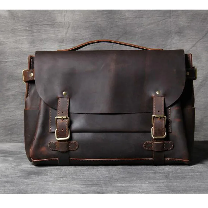 AETOO man Classic casual first layer of leather postman bag shoulder Messenger bag handmade original retro laptop bag