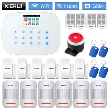 KERUI W193 RFID карта беспроводная охранная домашняя система охранной сигнализации WCDMA GSM wifi PSTN режим низкая мощность напоминание белая черная панель
