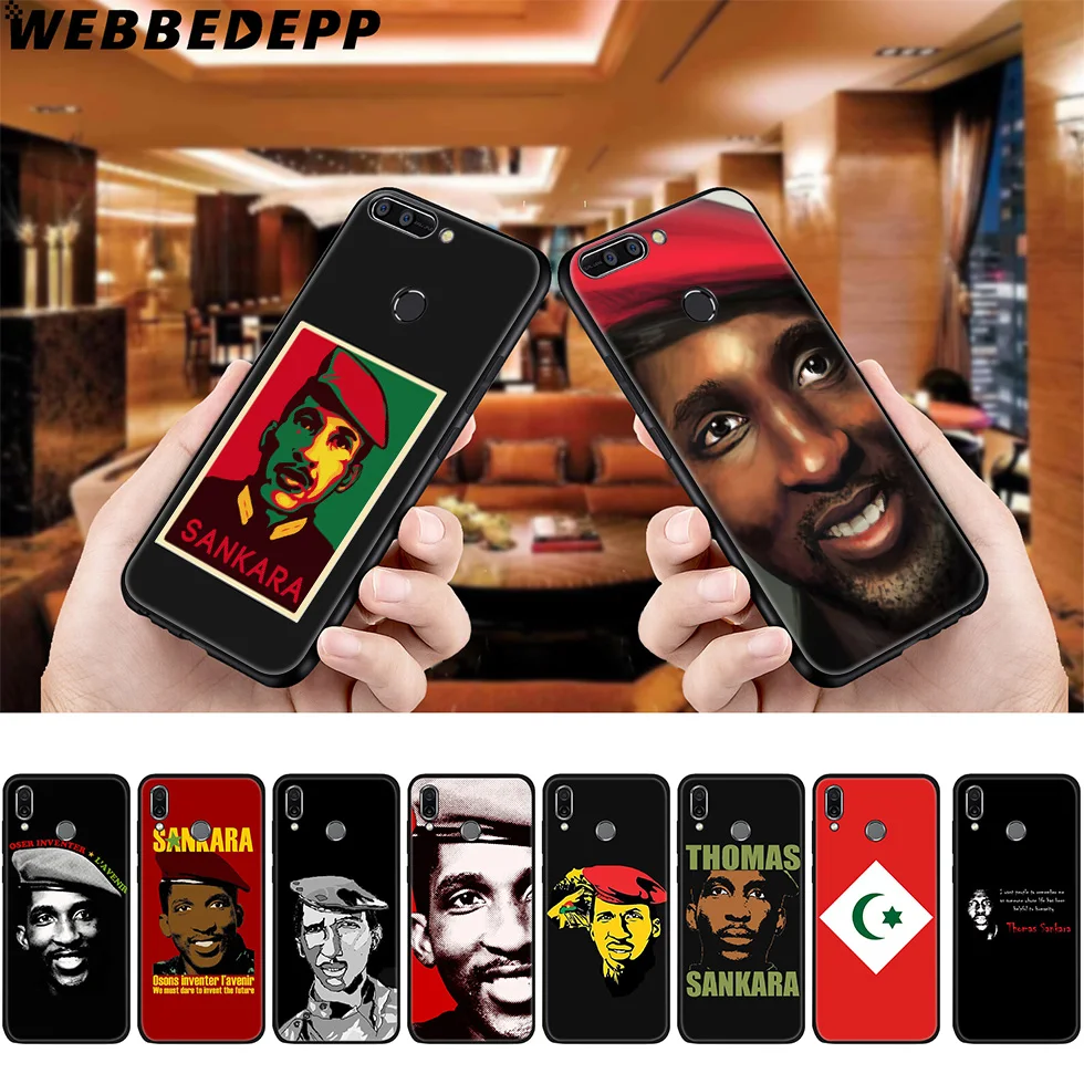Мягкий чехол WEBBEDEPP Thomas Sankara Flag для Huawei P8 P9 P10 P20 P30 Lite Pro P Smart Z Plus 2019 Y6 Prime 2018 2017 Mini |