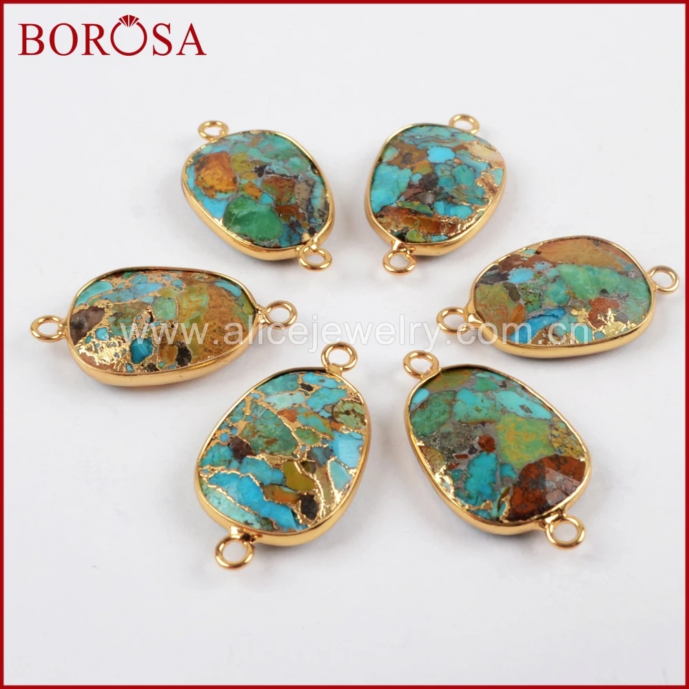 BOROSA 5/10 шт. золотого цвета свободная форма медная фоторазъем двойные втулки из