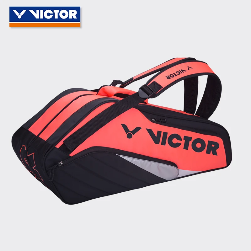 Новая профессиональная сумка для ракетки для бадминтона Victor, спортивный рюкзак высокой емкости, сумки для тенниса, 12 шт. оборудования, BR8208