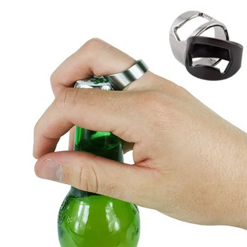 1 шт. практичное кольцо на палец открывалка для бутылок вина из нержавеющей стали кольцо форма открывалка портативный полезный кухонный барный инструмент