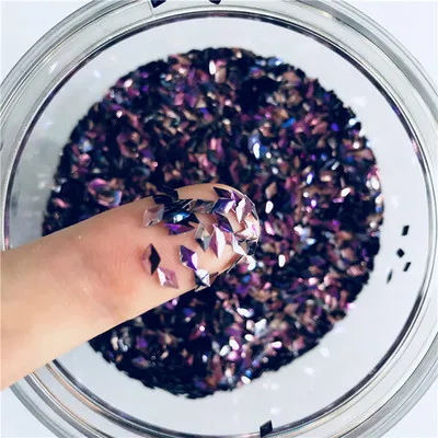 Блестки ультратонкие ПЭТ Блестки 3 мм Алмазная блестка 3D блестка для ногтей Eo-Friendly свободные блестки для художественное оформление ногтей 10 г - Цвет: AB Purple