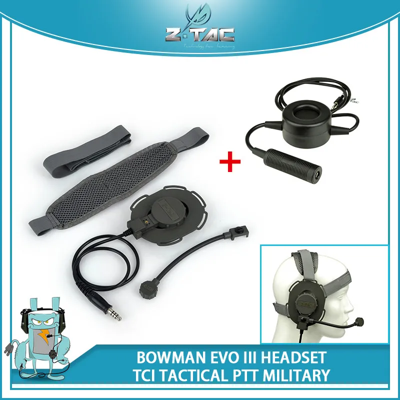 

Наушники Z-Tactical softair Bowman Evo III, гарнитура Z-tac с Ptt KENWOOD Midland, военная стандартная версия Z029 Z 114