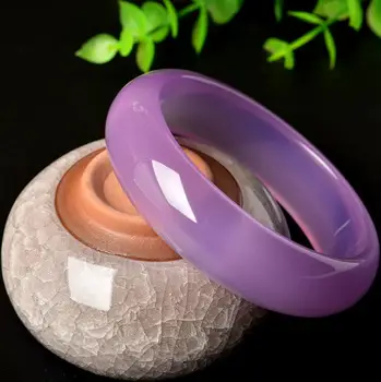 

Medium thick chalcedony bracelet cute pink Valentine's day gift ice flower Hibiscus jade bracelet cb62#