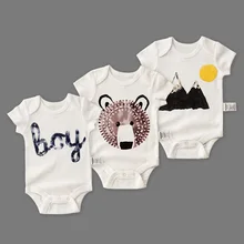 Baby 3pcs/set Cotton Short Sleeved Clothing Spring And Summer Crawl Bottoming Shirt Clothing For Kids Cute Summer Clothes Boys