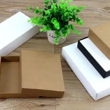 10 размеров большой маленький крафт-бумага шарф упаковочная коробка крафт-Черная бумажная коробка белая покрытая крышка подарочная упаковочная коробка