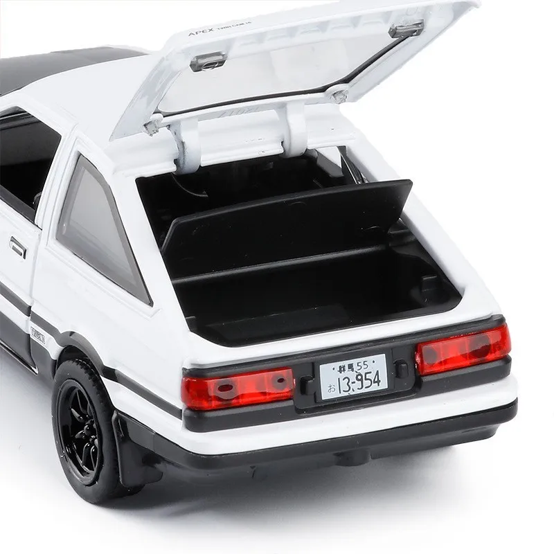 1:32 Cartoon Initial D AE86 Литые металлические автомобили модели автомобилей RX7 вытяжной