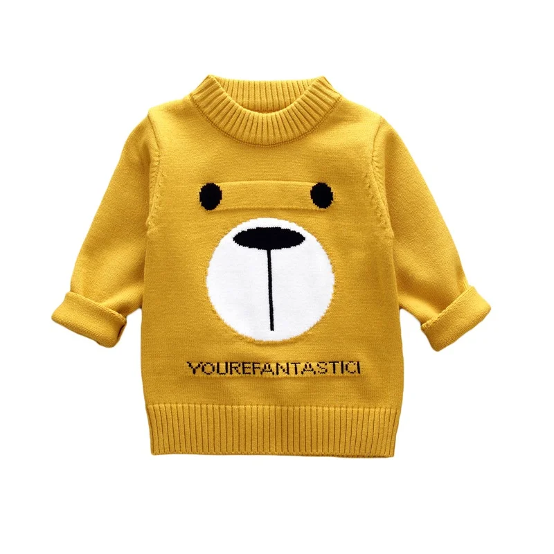 Baby Clothes For Boy Cartton Print Baby Boy Sweater Top Winter Warm Kids Clothes Pullover