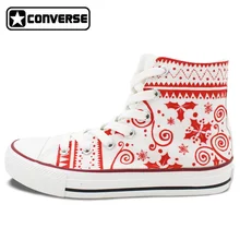 Merry Christmas Original Design Shoes Converse All Star Custom Hand Painted High Top Canvas Sneakers Men Women Unique Gifts