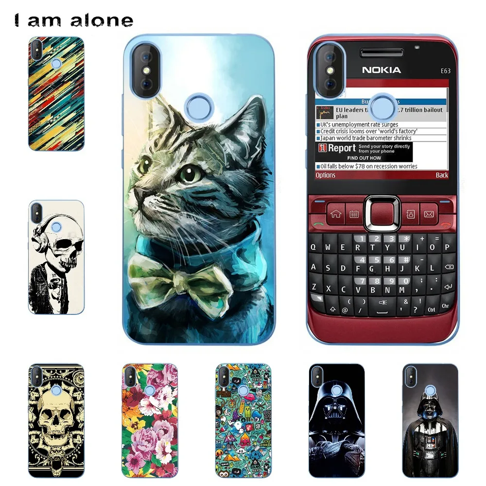 

I am alone Phone Shell For DOOGEE X70 5.5 inch Solf TPU Fashion Cute Color Paint Mobile Case For DOOGEE X70 Shipping Free
