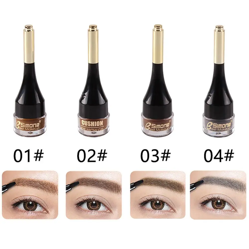 

4 Colors Henna Eyebrow Gel Waterproof Tint Makeup Brush Set Eye Brow Wax Long Lasting Tint Shade Make Up Paint Pomade Cosmetic