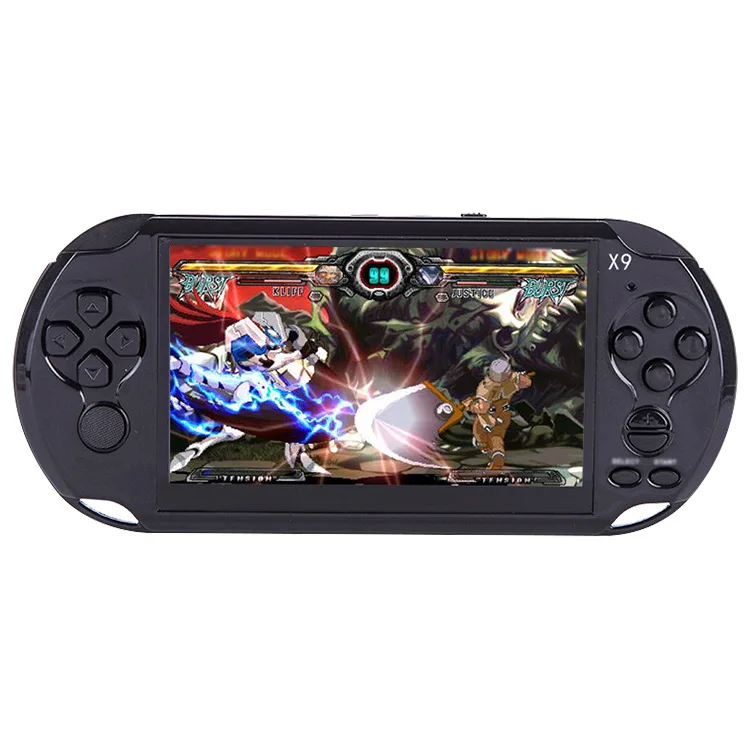 

2019 new 32/64 Bit 5" LCD X9 8G Handheld Retro Game Console Video MP5 TF Card for GBA/NES/PSP built-in 10000 Different games