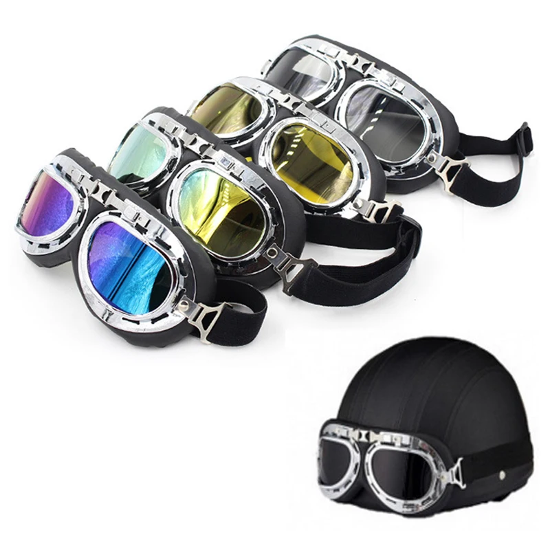 جديد دراجة نارية حملق موتوكروس الطيار نظارات طيار هارلي الرجعية دراجة نارية الرياضة التزلج نظارات قناع النظارات الشمسية