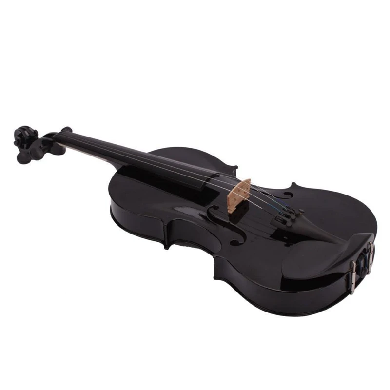 4/4 полный размер акустическая Скрипка черный чехол с бантом канифоль - Цвет: Black