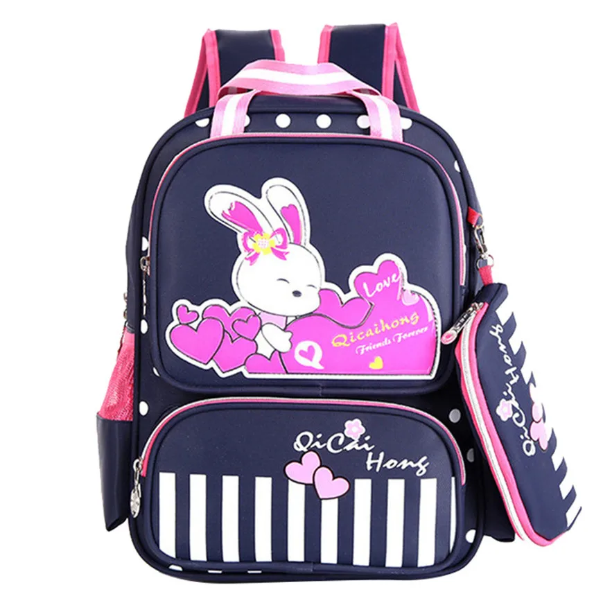 

School Bags Backpacks set For Girls and Boys Schoolbag Polyester Cute Rabbit Backpack Schoolbags Comfortable Mochila Rucksack