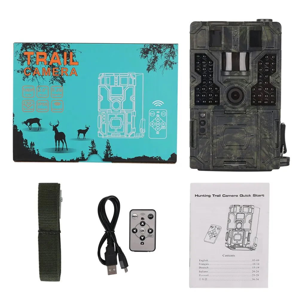 

New SV-TCM16M 12MP LCD Screen Waterproof Infrared Hunting Camera Low-Glow LED Night Vision Tracker Digital Camera