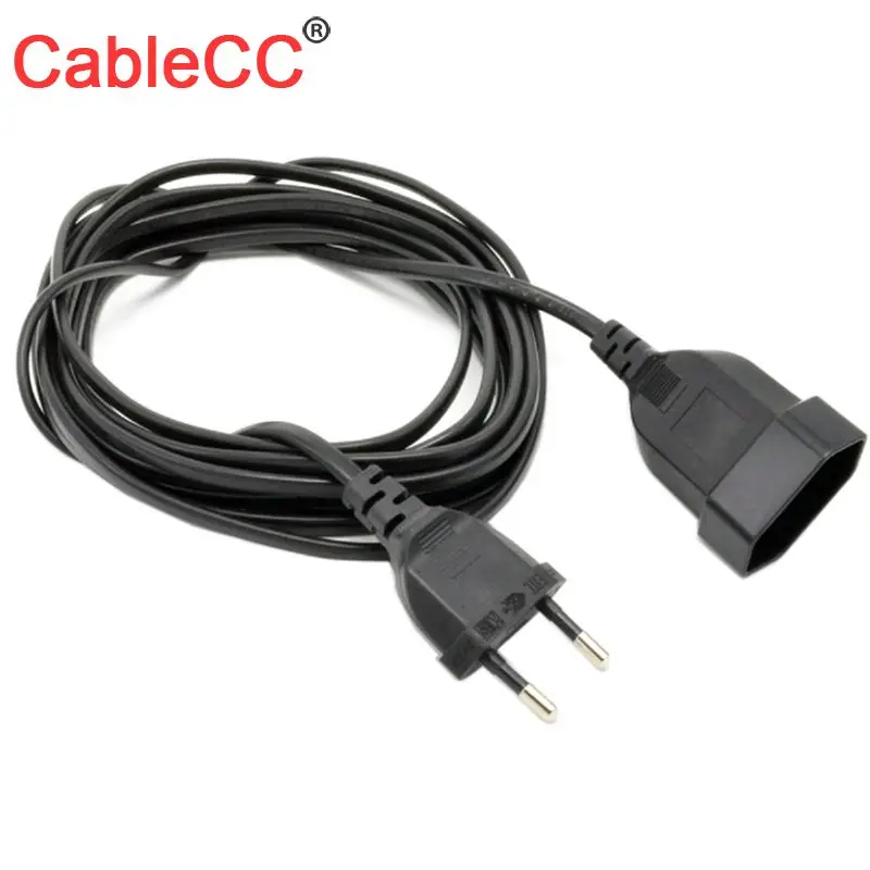 

Zihan European EU 2 Prong VDE Male to Female Power Extension Cord Cable 1m for PC Computer PDU UPS