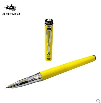 Jinhao 301 роскошный бриллиант ручка 0,38 мм дополнительный тонкий наконечник перьевая ручка металл пишущие ручки офисные школьные принадлежности Рождественский подарок - Цвет: 15