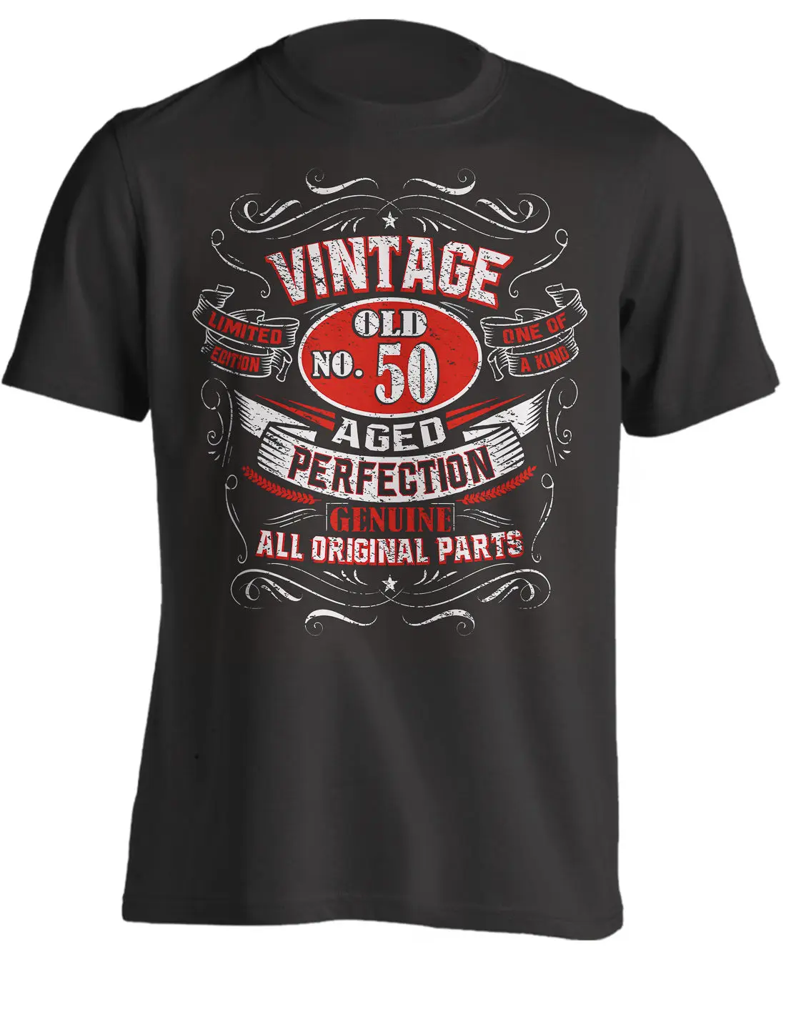 50-й день рождения Gif футболка винтажная No 50 Born in 1969 | Футболка крутая Повседневная футболка мужская модная футболка унисекс