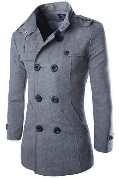 Men's british style wool coat Clearance