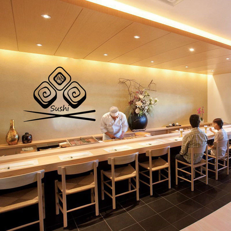 Wall Vinyl Decal Sushi Japanese Food Restaurant Interior Decor z4836