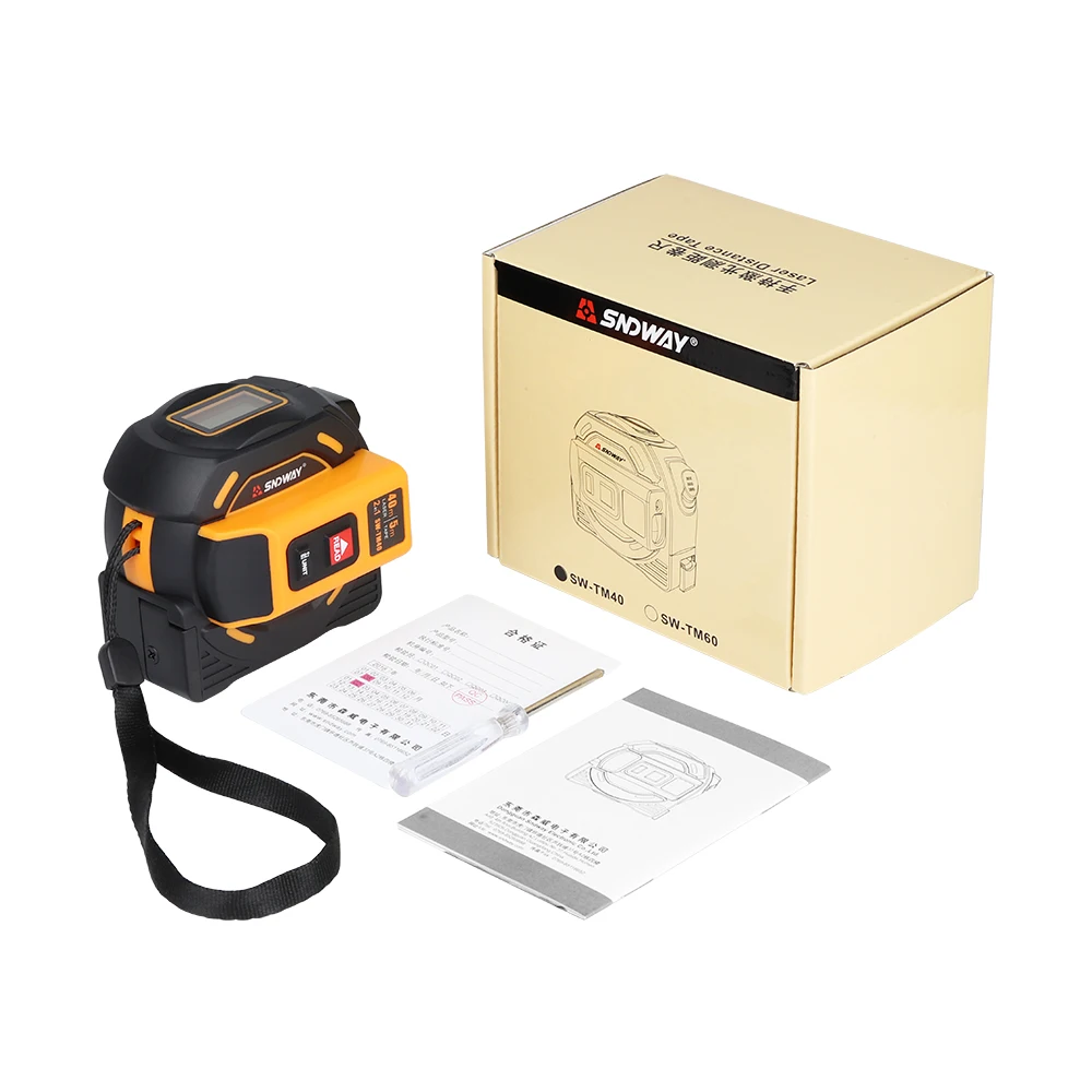 SNDWAY laser distance meter range finder 40M 60M laser tape measure digital retractable 5m laser rangefinder Ruler Survey tool SNDWAY laser distance meter range finder 40M 60M laser tape measure digital retractable 5m laser rangefinder Ruler Survey tool
