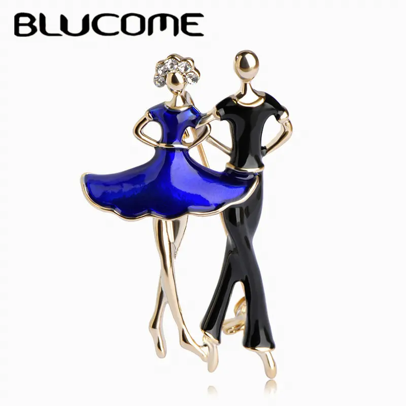 Женская/Мужская брошь для костюма Blucome золотистая с красной эмалью украшение