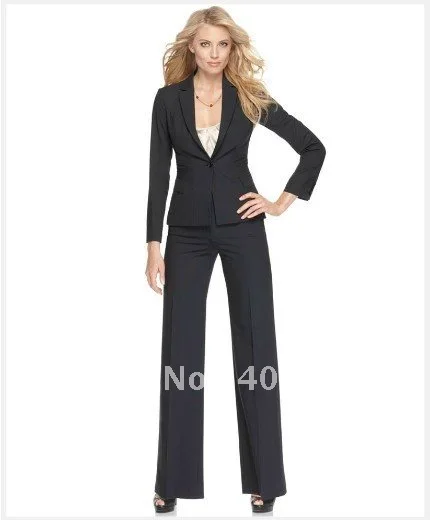 Ladies Suit Black Women Suit Long Sleeve Single Button