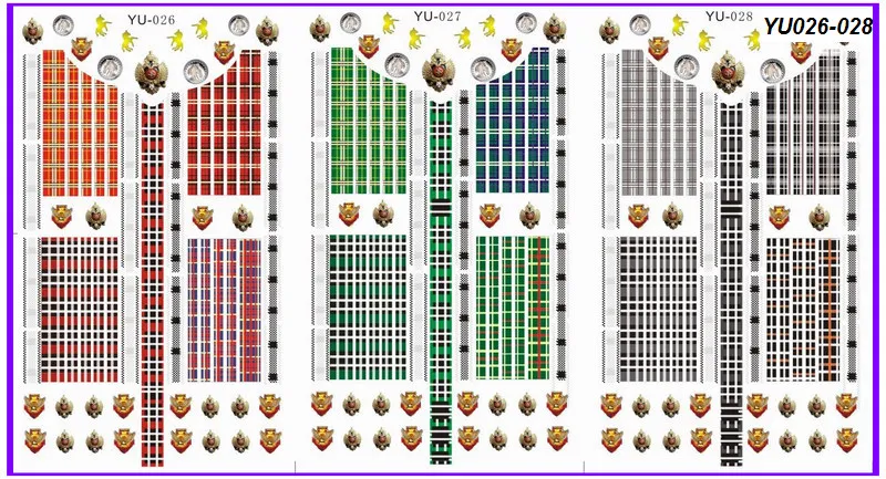 3 упак./лот вода наклейка для ногтей Вода переводная наклейка для ногтей Мозаика Кружева YU026-028
