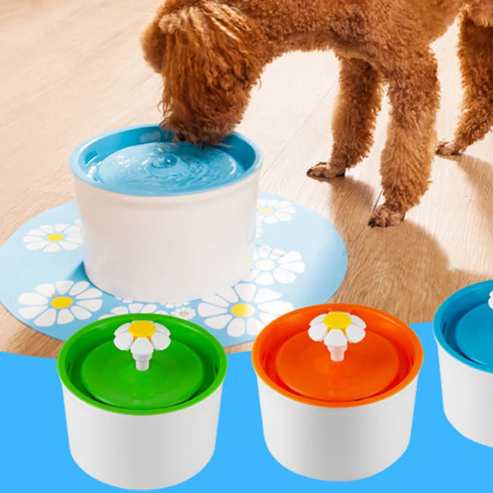 

Flower Sytle Automatic Electric 1.6 L Pet Water Fountain Dog/Cat Drinking Bowl With Corner Fit Feature