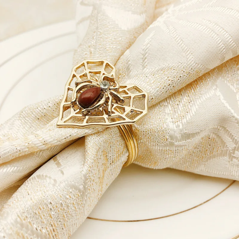 

6PC alloy Halloween Ghost Festival love spider web napkin ring napkin ring napkin buckle cloth ring