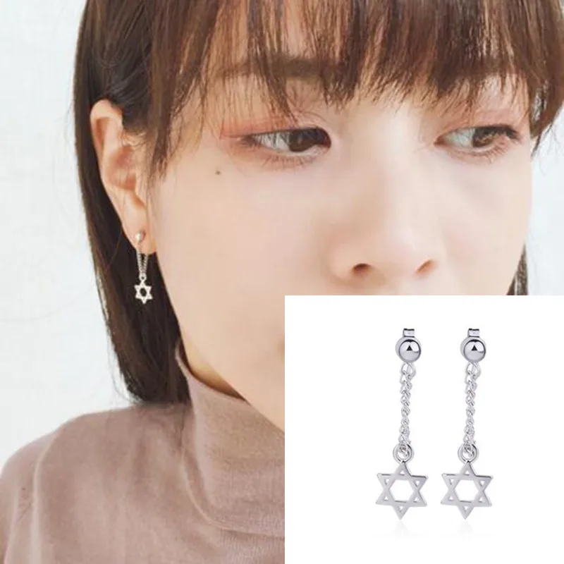 

Korea POP Bangtan Boys Bulletproof Boy Scouts Unisex Earrings For Women Men Jewelry Brinco Six awn star Earrings