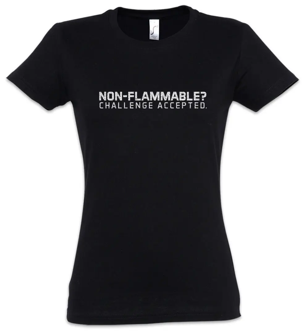 Негорючий? Футболка с надписью Challenge Accepted Damen|Футболки| |