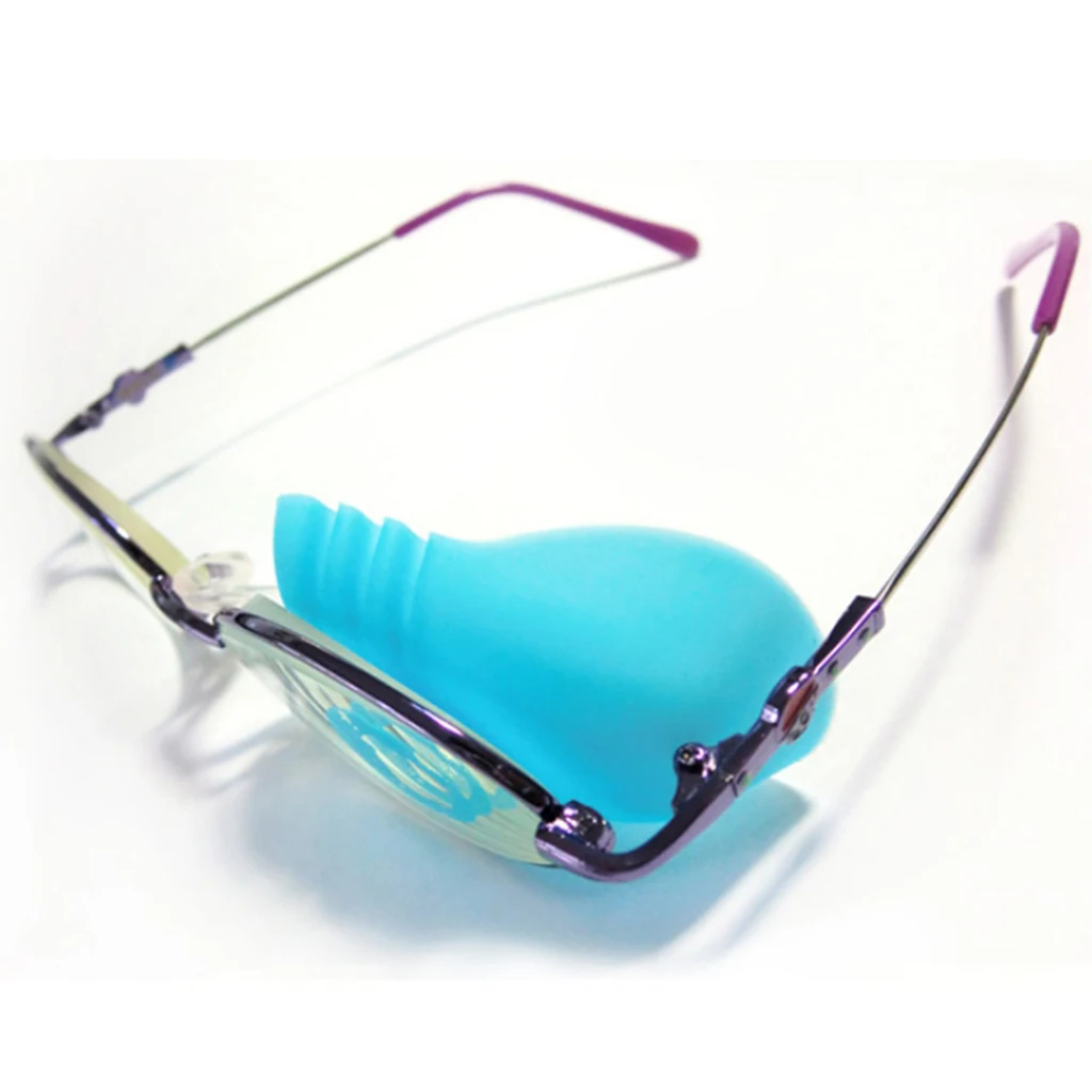 1 Pair Children Kids Lazy Eye Strabismus Amblyopia Suction Bandages Glasses Patch Black Blue