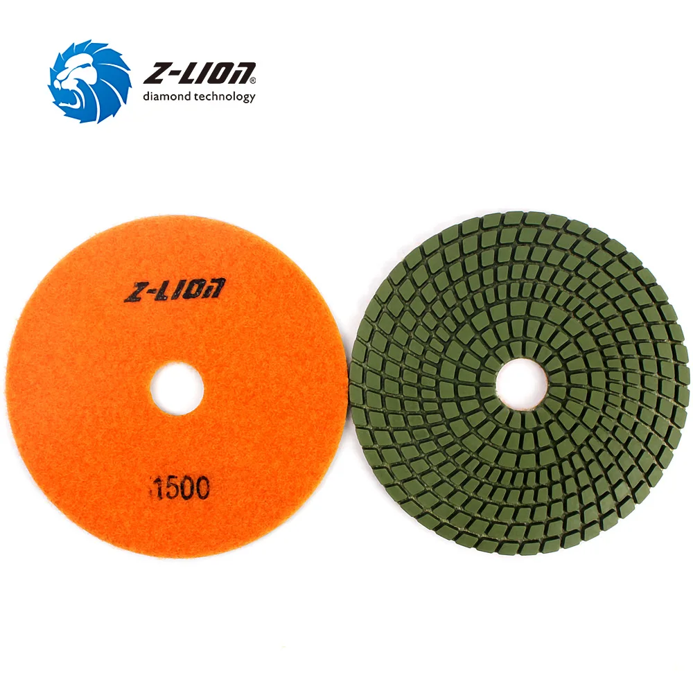 Lot 7 Disques Diamant Polissage 100mm #50 à #3000 + Adaptateur M14 - Tampons Pour Granit Marbre Quartz Pierre Meuleuse