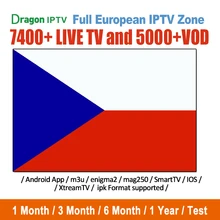 Czech IPTV Subscription Europe France Spain Italia Portugal IPTV Abonnement 7000+ live Channels For Android BOX m3u mag Smart TV