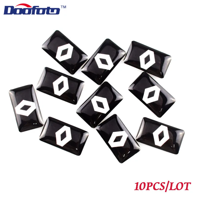 

Doofoto Auto Badge Epoxy Resin Emblems Stickers Case For Renault Megane 2 3 Duster Logan Clio Laguna 2 Captur Car Styling 10PCS