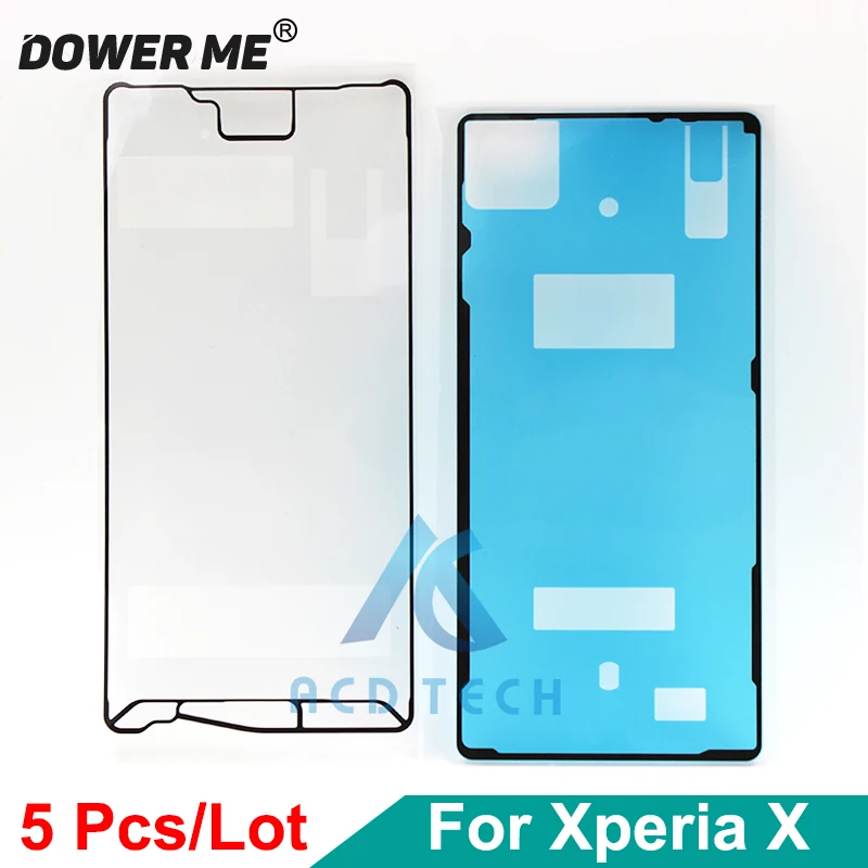 

Dower Me 5Pcs/Lot Front LCD Frame Waterproof Adhesive Back Cover Sticker Glue Full Set For Sony Xperia X F5121 F5122 Tape